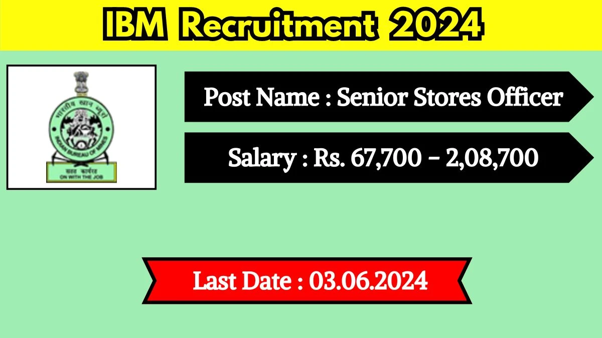 IBM Recruitment 2024 New Notification Out, Check Post, Vacancies, Salary, Qualification, Age Limit and How to Apply