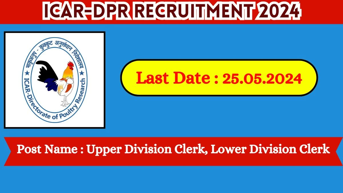 ICAR-DPR Recruitment 2024 Check Posts, Vacancies, Qualifications, Eligibility And How To Apply