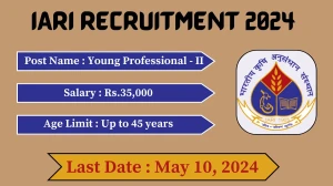 ICAR-IARI Recruitment 2024 New Notification Out For 01 Vacancy, Check Post, Age Limit, Qualification, Salary And Other Vital Details