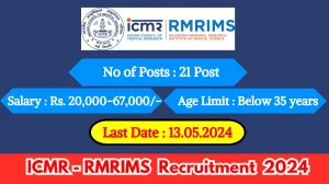 ICMR-RMRIMS Recruitment 2024 Check Post, Age Limit...