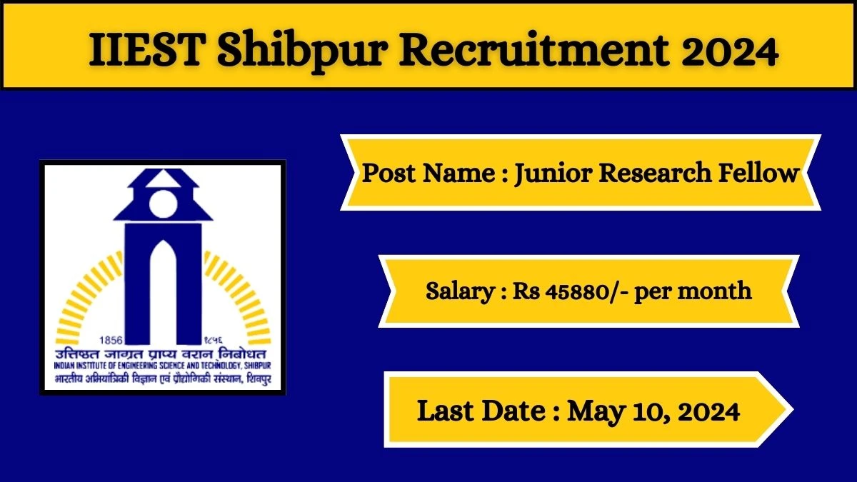 IIEST Shibpur Recruitment 2024 Check Posts, Salary, Qualification, Age Limit, Selection Process And How To Apply