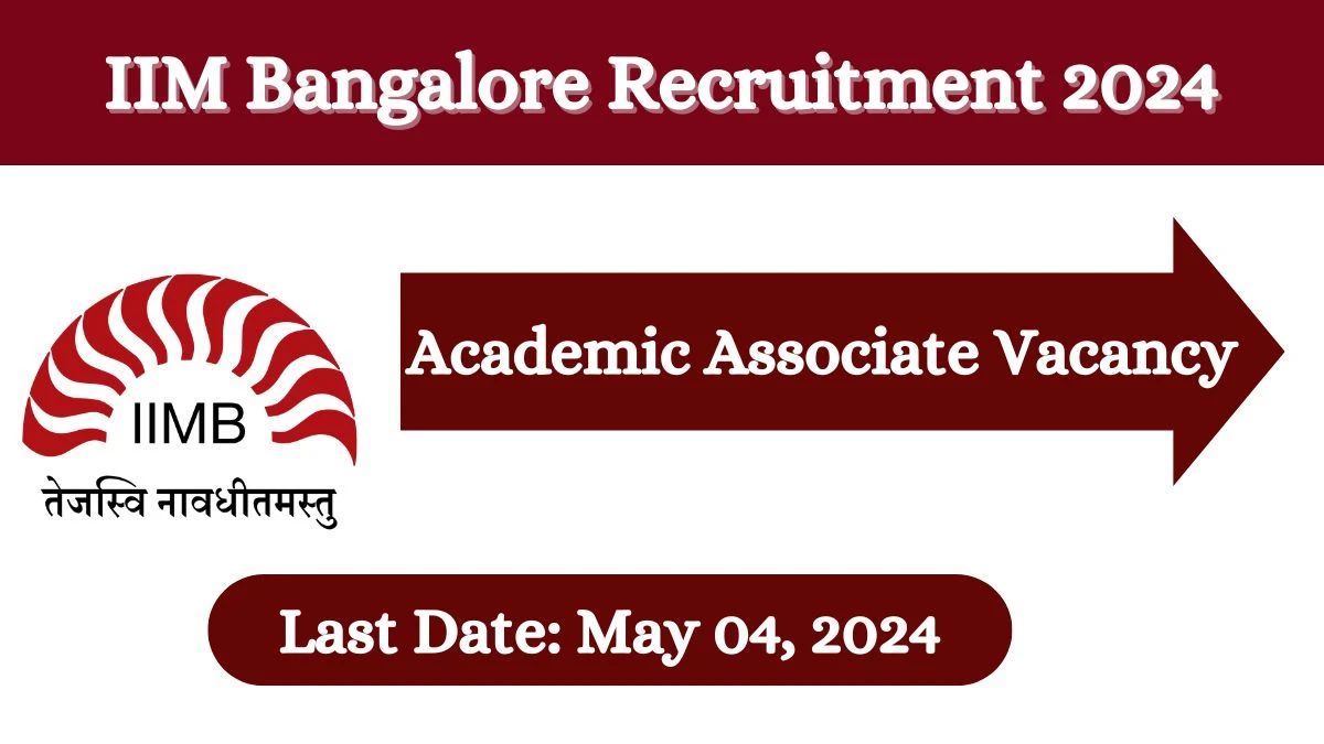 IIM Bangalore Recruitment 2024 New Notification Out, Check Post, Age Limit, Qualification, Salary And How To Apply