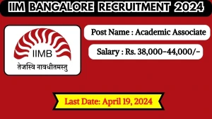 IIM Bangalore Recruitment 2024 New Notification Out, Check Post, Qualification, Vacancies, Salary And Other Vital Details