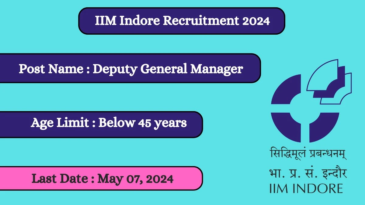 IIM Indore Recruitment 2024 Check Post, Vacancies, Salary, Age Limit And How To Apply