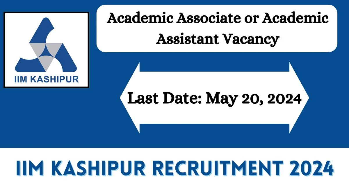 IIM Kashipur Recruitment 2024 Check Post, Age Limit, Salary, Qualification And How To Apply