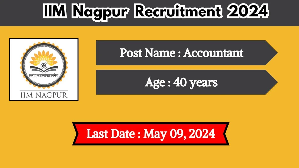 IIM Nagpur Recruitment 2024 Check Posts, Qualification, Age Limit, Selection Process And How To Apply