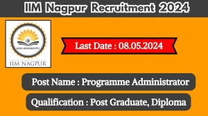 IIM Nagpur Recruitment 2024 New Opportunity Out, Check Vacancy, Post, Qualification and Application Procedure