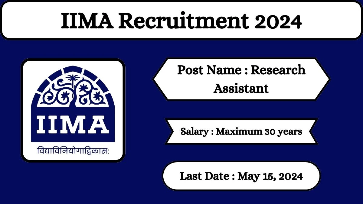 IIMA Recruitment 2024 Check Posts, Qualification And How To Apply