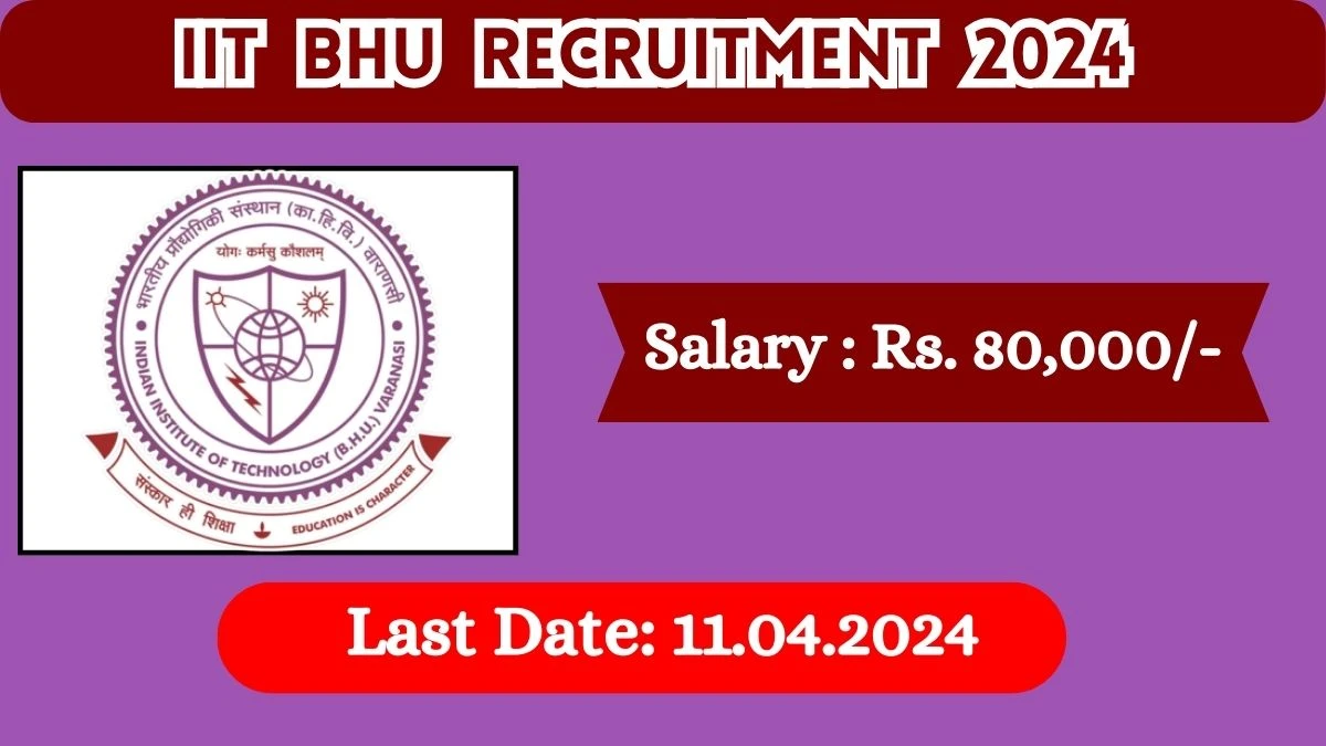 IIT BHU Recruitment 2024: Monthly Salary Up To 80,000, Check Post, Tenure, Qualification And Other Important Details
