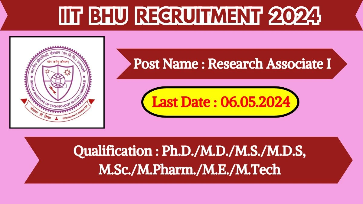IIT BHU Recruitment 2024 New Notification Out, Check Post, Vacancies, Salary, Qualification, Age Limit and How to Apply