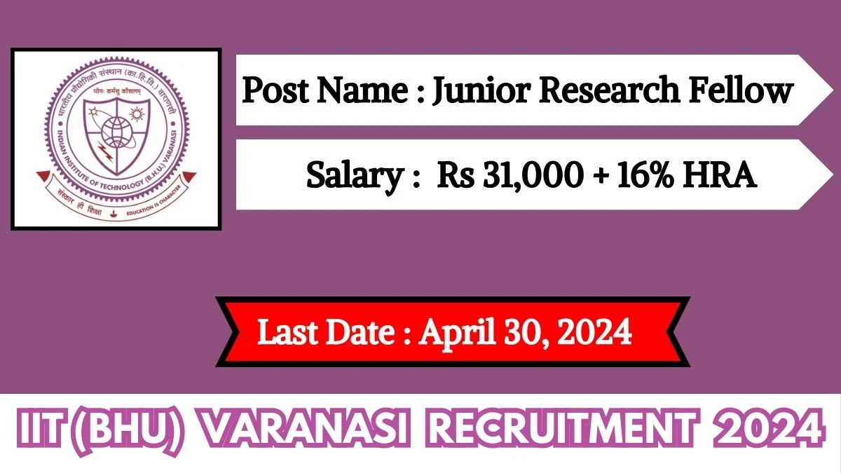 IIT (BHU) Varanasi Recruitment 2024 Check Posts, Salary, Qualification, Age Limit, Selection Process And How To Apply