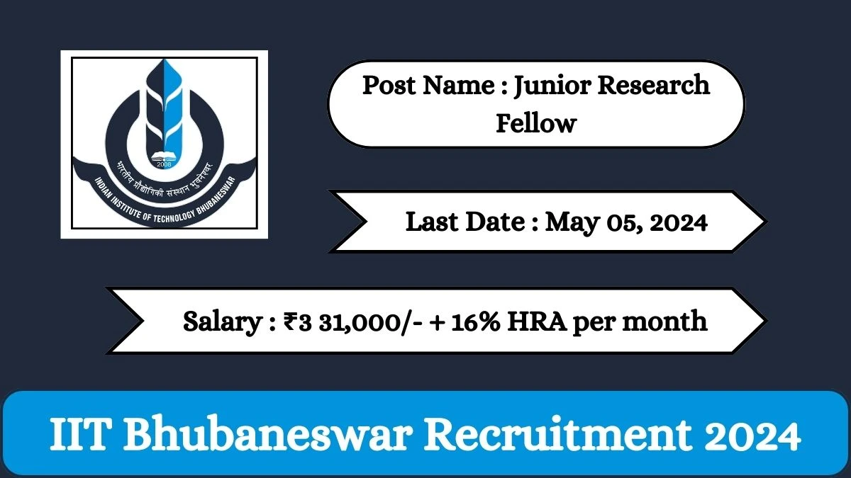 IIT Bhubaneswar Recruitment 2024 Check Posts, Qualification, Age Limit, Selection Process And How To Apply