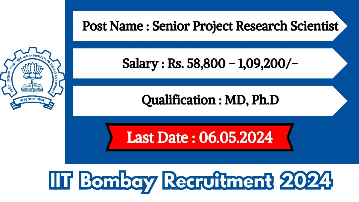 IIT Bombay Recruitment 2024 New Opportunity Out, Check Vacancy, Post, Qualification and Application Procedure