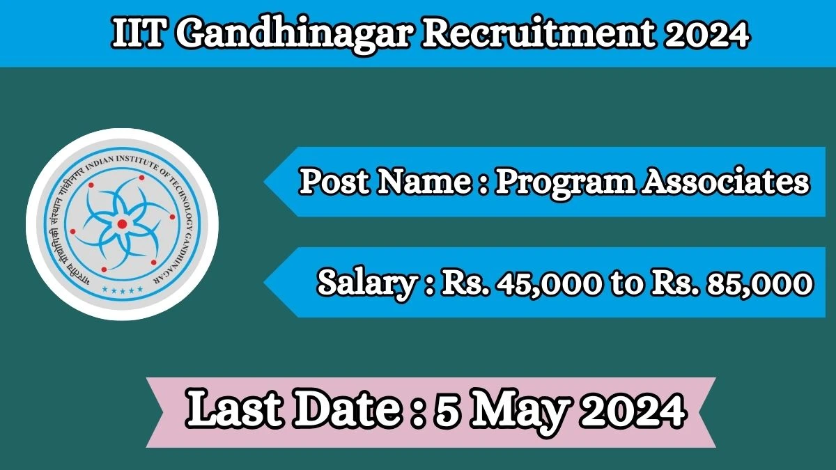 IIT Gandhinagar Recruitment 2024 Notification Out For 02 Vacancies, Check Posts, Qualification, Monthly Salary, And Other Details