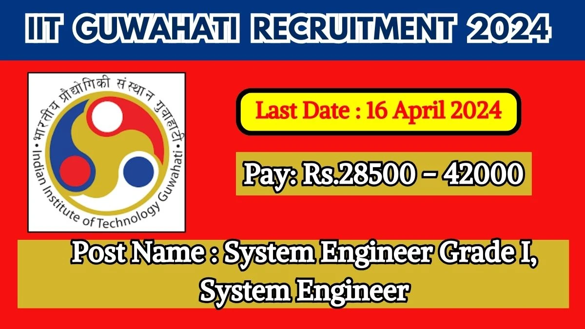 IIT Guwahati Recruitment 2024 Check Post, Age Limit, Salary, Qualification And Applying Procedure