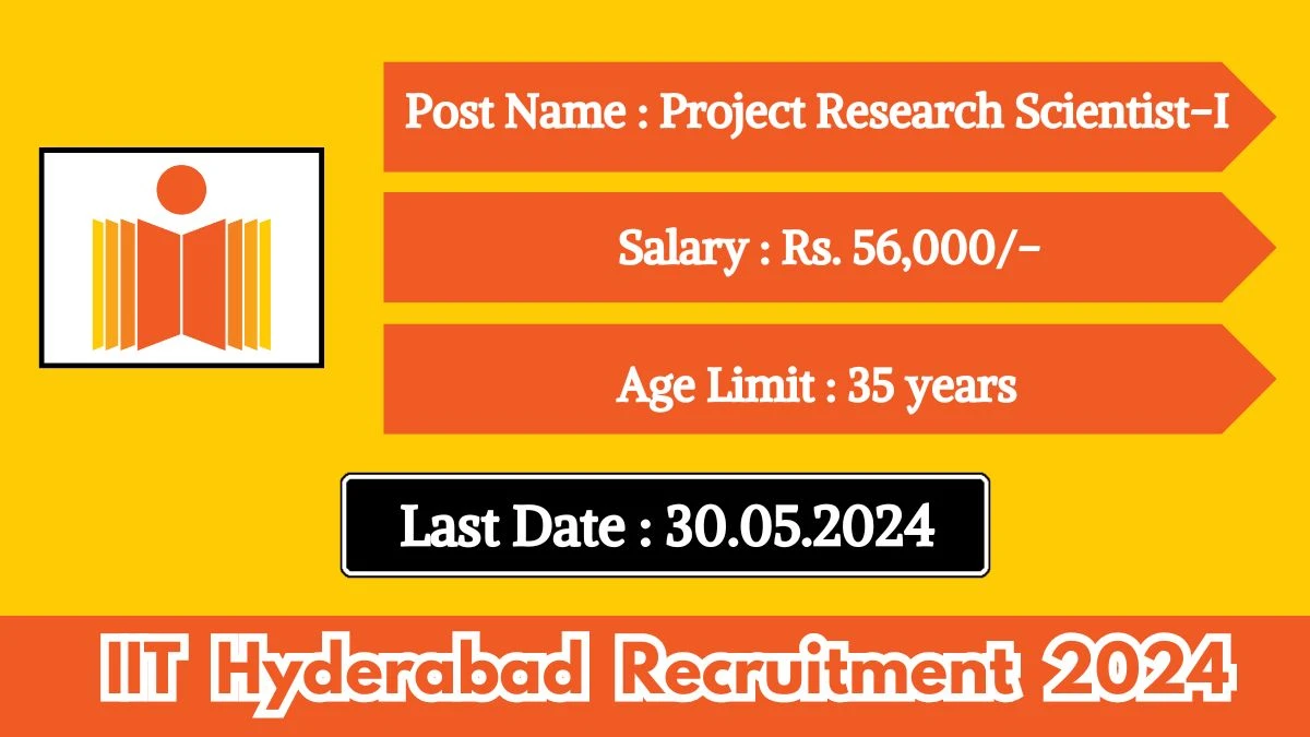 IIT Hyderabad Recruitment 2024 Check Post, Age Limit, Qualification, Salary And Procedure To Apply