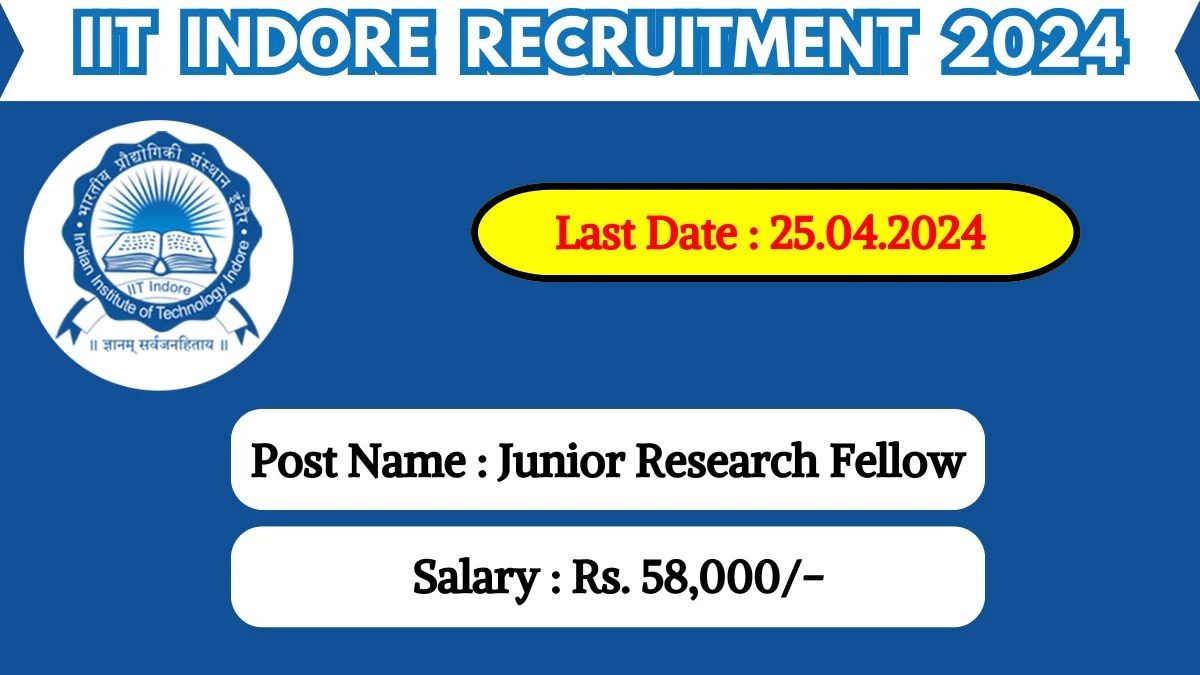 IIT Indore Recruitment 2024 Check Posts, Qualifications, Experience Age And Process To Apply