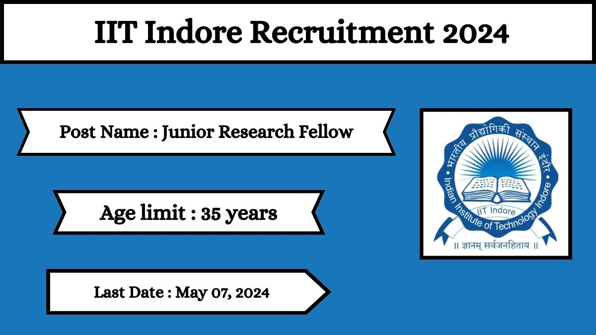 IIT Indore Recruitment 2024 Check Posts, Salary, Qualification, Age Limit, Selection Process And How To Apply