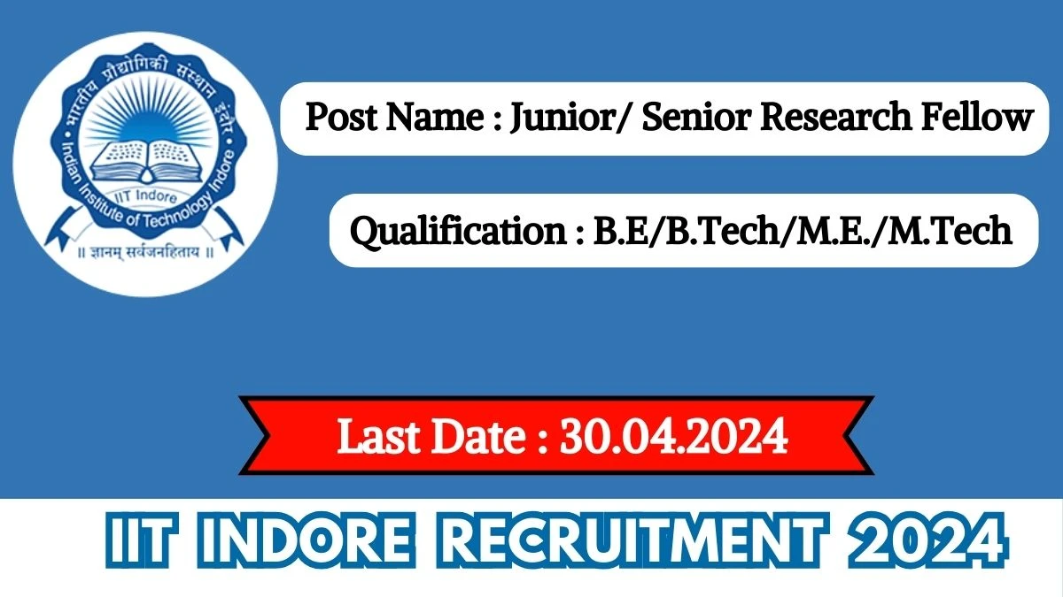 IIT Indore Recruitment 2024 New Notification Out, Check Post, Vacancies, Salary, Qualification, Age Limit and How to Apply