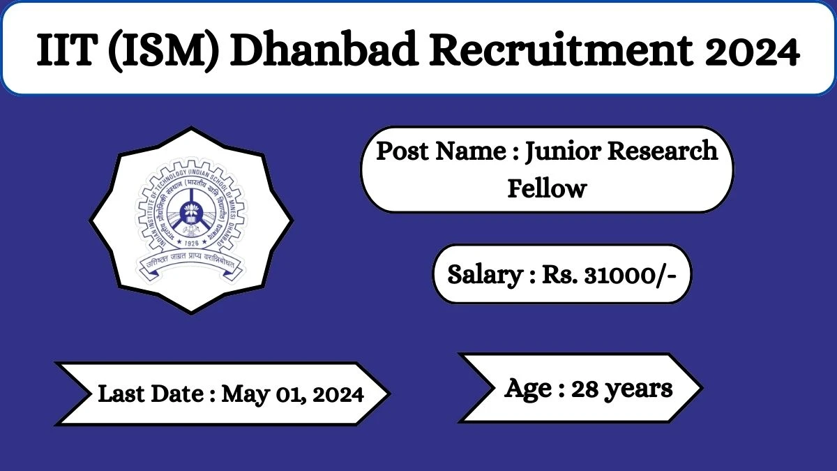 IIT (ISM) Dhanbad Recruitment 2024 Check Posts, Salary, Qualification, Age Limit, Selection Process And How To Apply