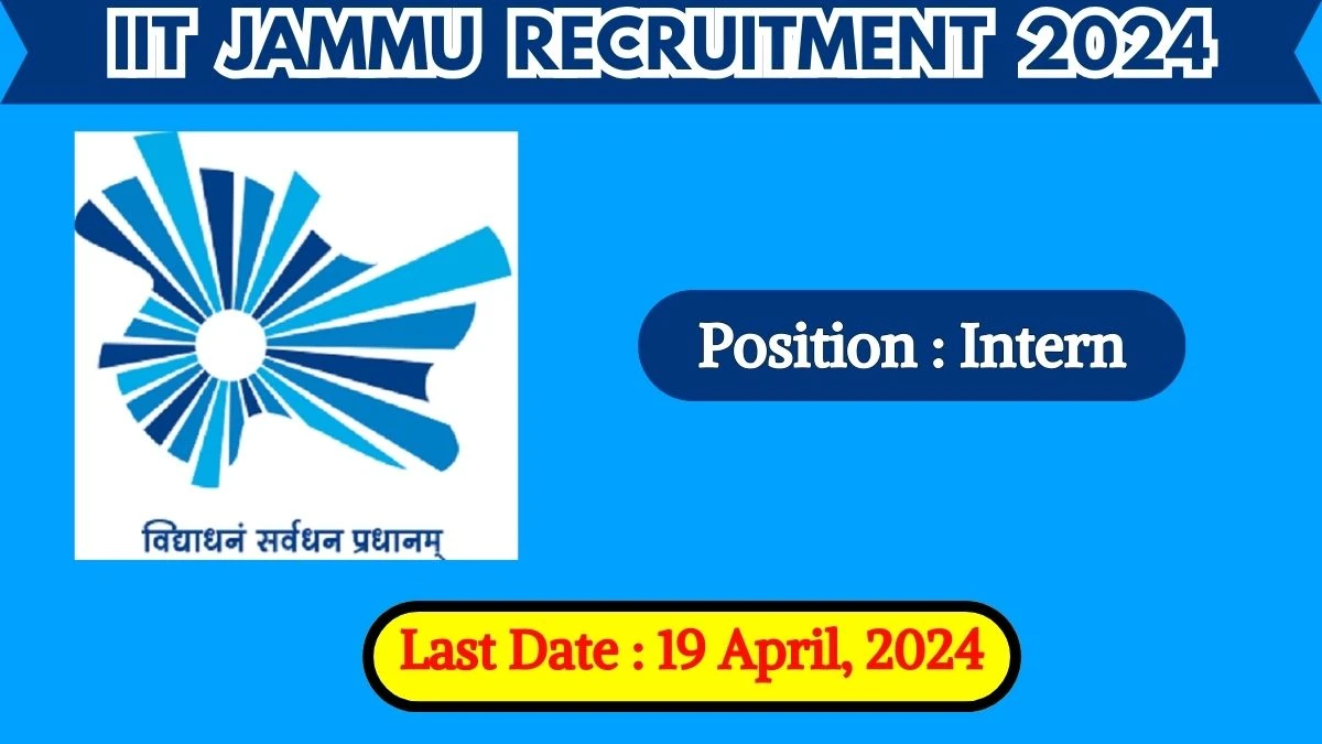 IIT Jammu Recruitment 2024 Check Post,Selection And How To Apply