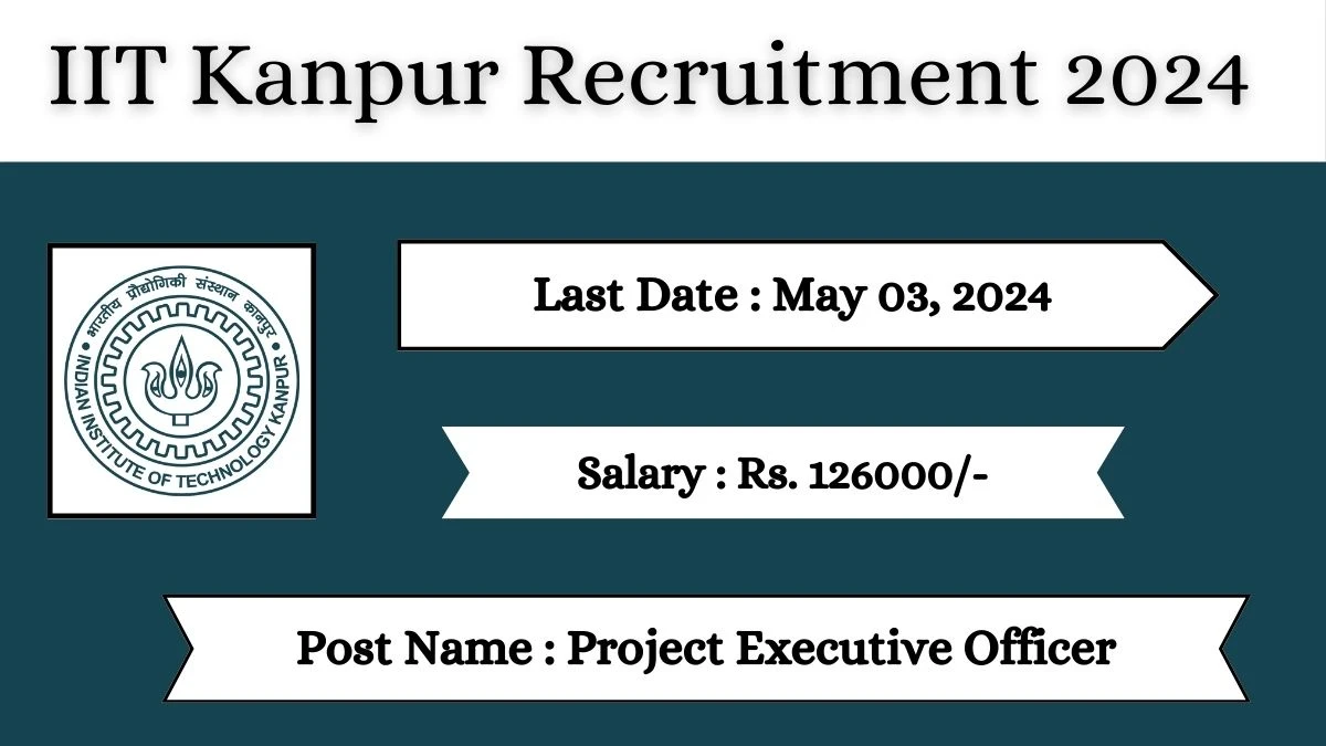 IIT Kanpur Recruitment 2024 Check Posts, Qualification And How To Apply