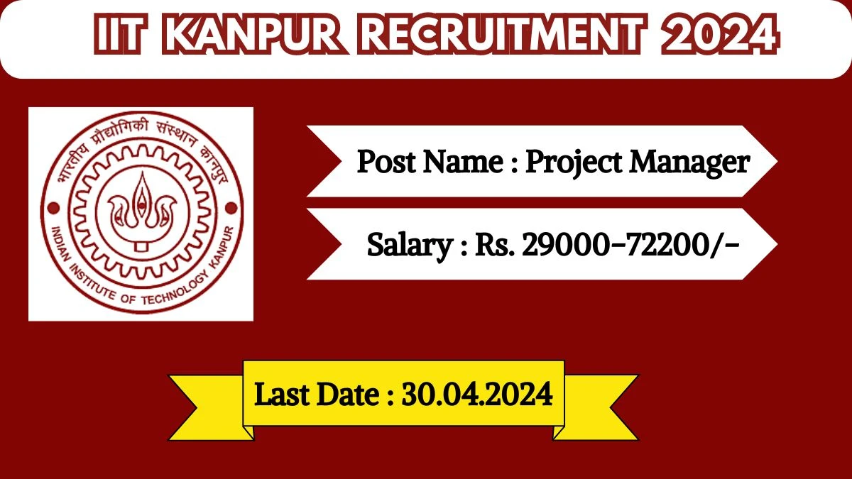 IIT Kanpur Recruitment 2024 New Notification Out For Vacancies, Check Post, Age And How To Apply