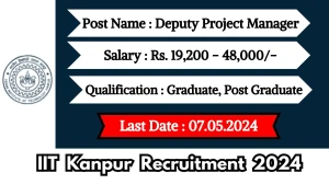 IIT Kanpur Recruitment 2024 New Opportunity Out, Check Vacancy, Post, Qualification and Application Procedure