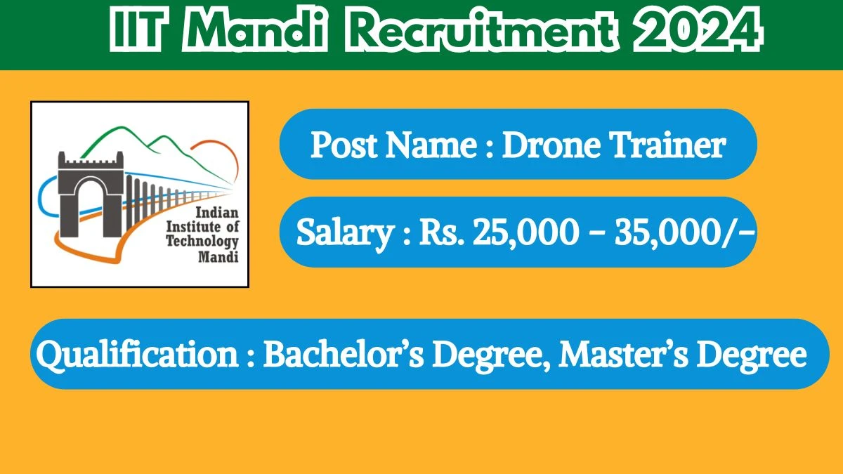 IIT Mandi Recruitment 2024 Monthly Salary Up To 35,000, Check Posts, Vacancies, Qualification, Age, Selection Process and How To Apply