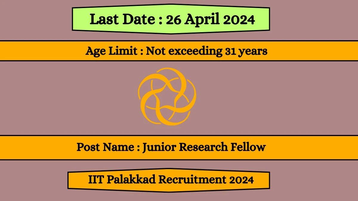 IIT Palakkad Recruitment 2024 Notification Out For 01 Vacancy, Check Posts, Qualification, Monthly Salary, And Other Details