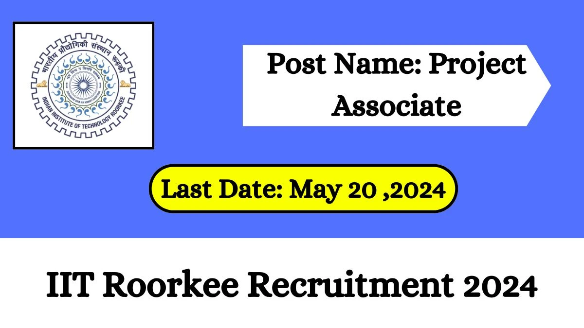 IIT Roorkee Recruitment 2024 Check Post, Salary, Age, Qualification And How To Apply