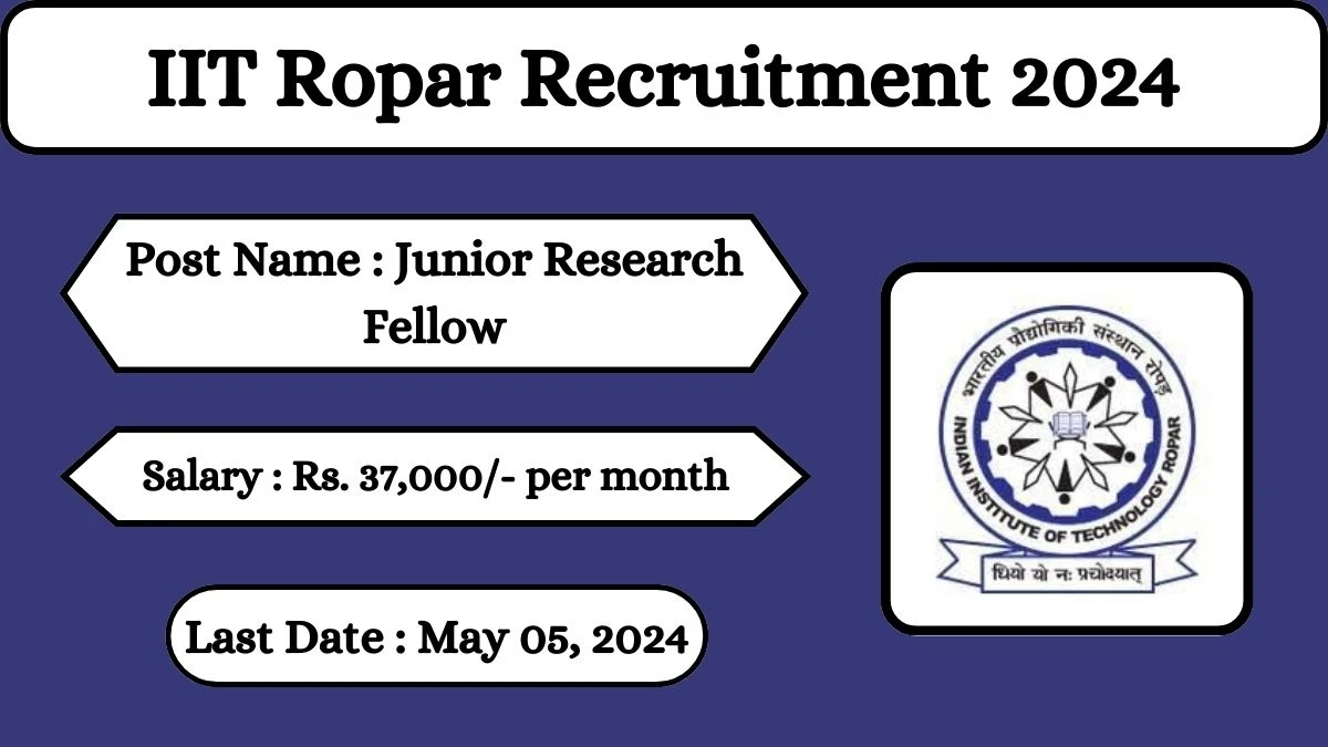 IIT Ropar Recruitment 2024 Check Posts, Qualification And How To Apply