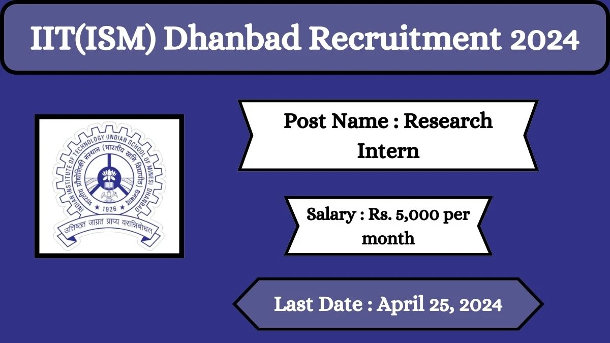 IIT(ISM) Dhanbad Recruitment 2024 Check Posts, Salary, Qualification And How To Apply