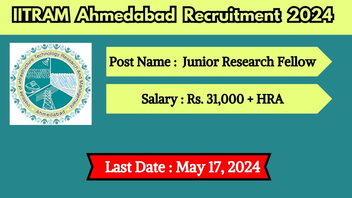 IITRAM Ahmedabad Recruitment 2024 Check Posts, Qualification, Age Limit  And How To Apply