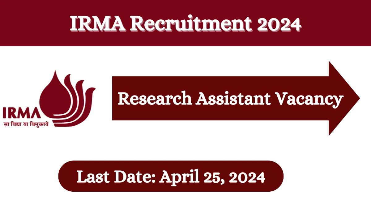 IRMA Recruitment 2024 Check Post, Vacancy, Qualification, Salary And Other Details