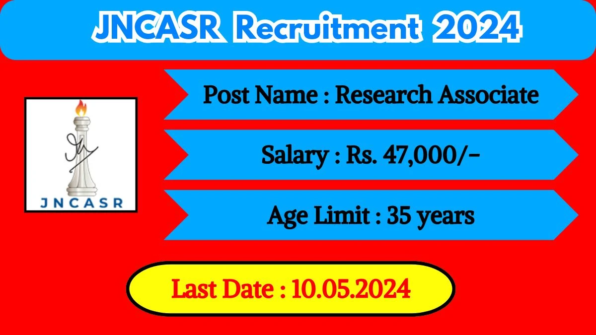 JNCASR Recruitment 2024 Check Post, Salary, Age, Qualification And Other Vital Details