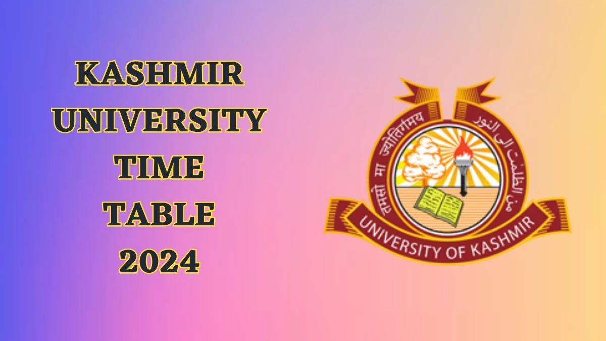 Kashmir University Time Table 2024 (Out) at kashmiruniversity.net