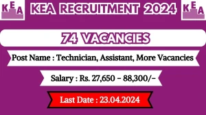 KEA Recruitment 2024 Monthly Salary Up To  88,300, Check Posts, Vacancies, Qualification, Age, Selection Process and How To Apply