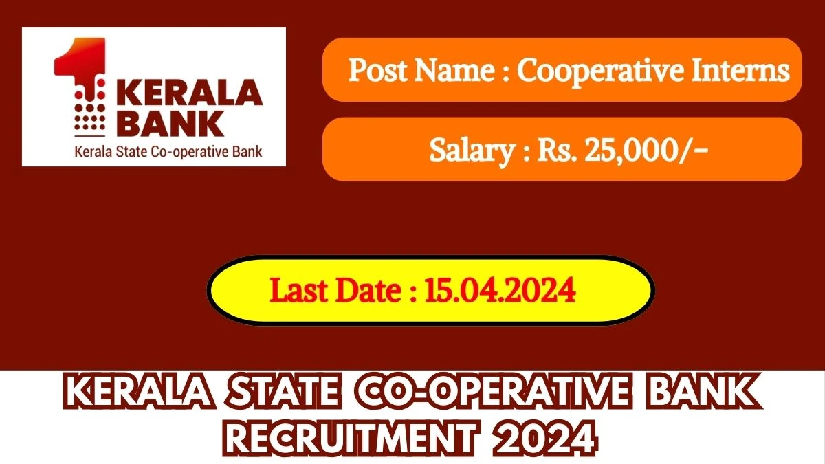 Kerala State Co-operative Bank Recruitment 2024 New Notification Out, Check Post, Vacancies, Salary, Qualification, Age Limit and How to Apply