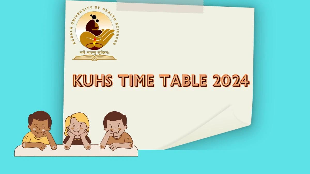 KUHS Time Table 2024 (PDF OUT) at kuhs.ac.in Here
