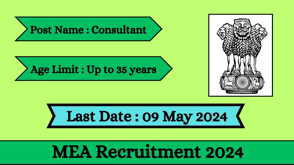 MEA Recruitment 2024 Notification Out For 02 Vacancies, Check Posts, Qualification, Salary, And Other Details