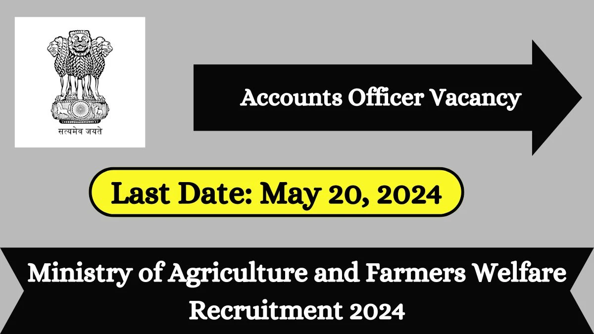 Ministry of Agriculture and Farmers Welfare Recruitment 2024 New Notification Out, Check Post, Age Limit, Qualifications, Salary And Selection Process