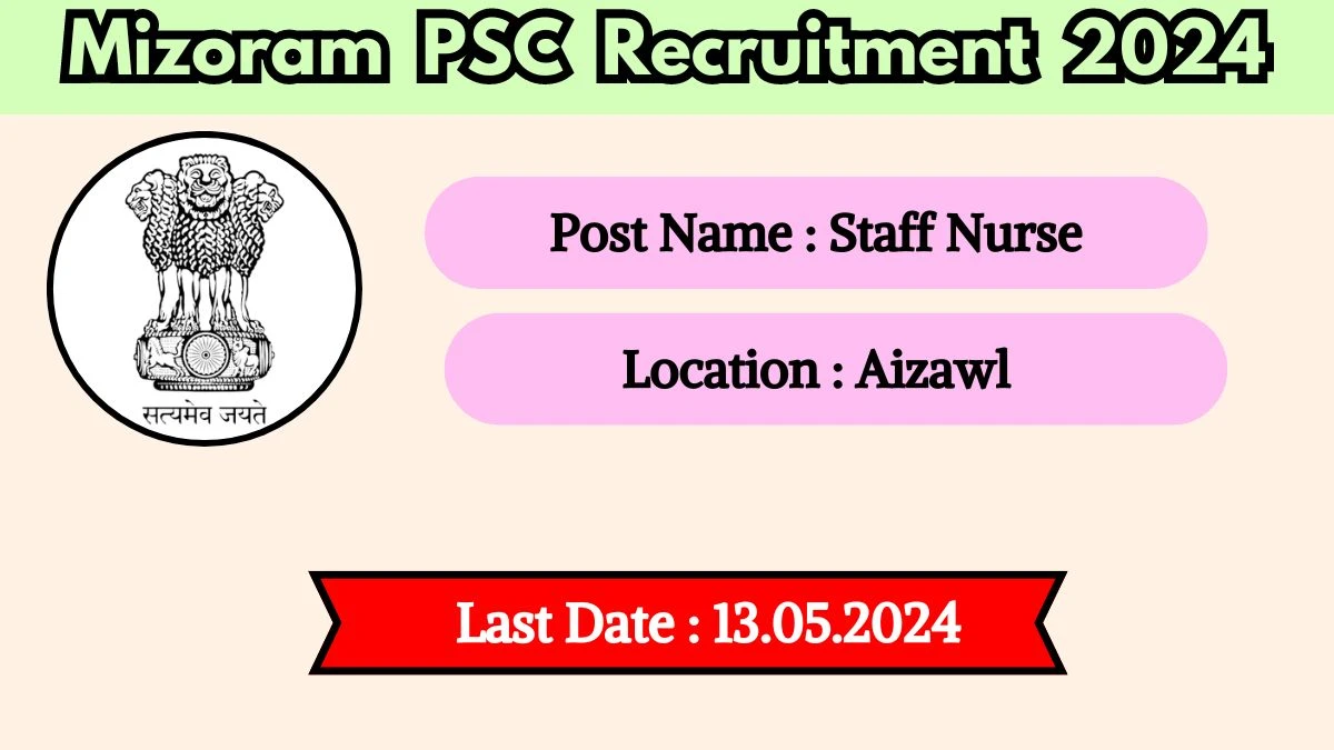 Mizoram PSC Recruitment 2024 New Opportunity Out, Check Vacancy, Post, Qualification and Application Procedure