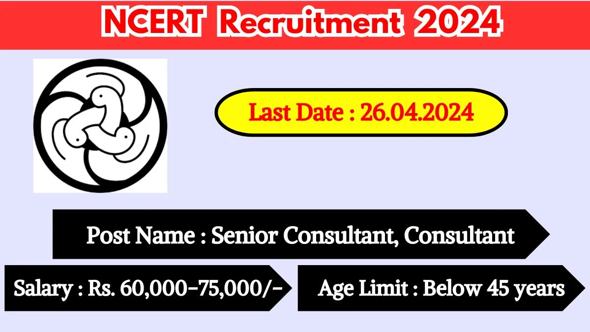 NCERT Recruitment 2024 Notification Out For Vacancies, Check Post, Salary, Age, Qualification And How To Apply