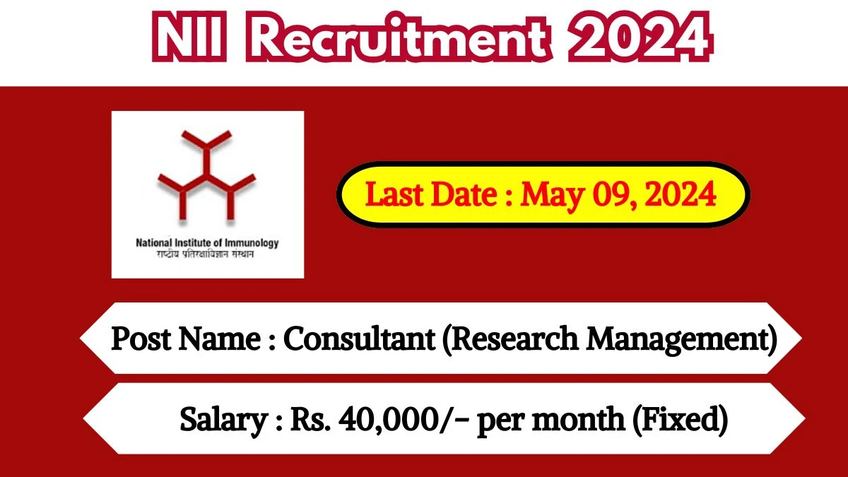 NII Recruitment 2024 Check Posts, Qualification, Selection Process And How To Apply
