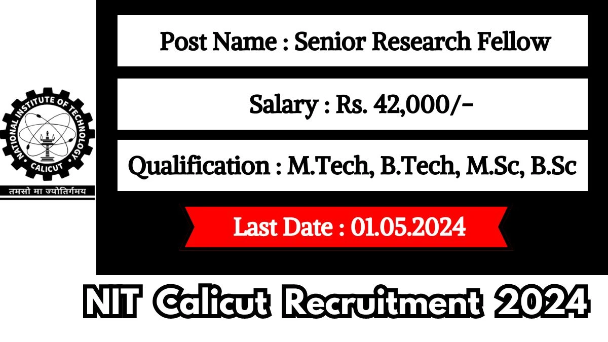 NIT Calicut Recruitment 2024 New Opportunity Out, Check Vacancy, Post, Qualification and Application Procedure