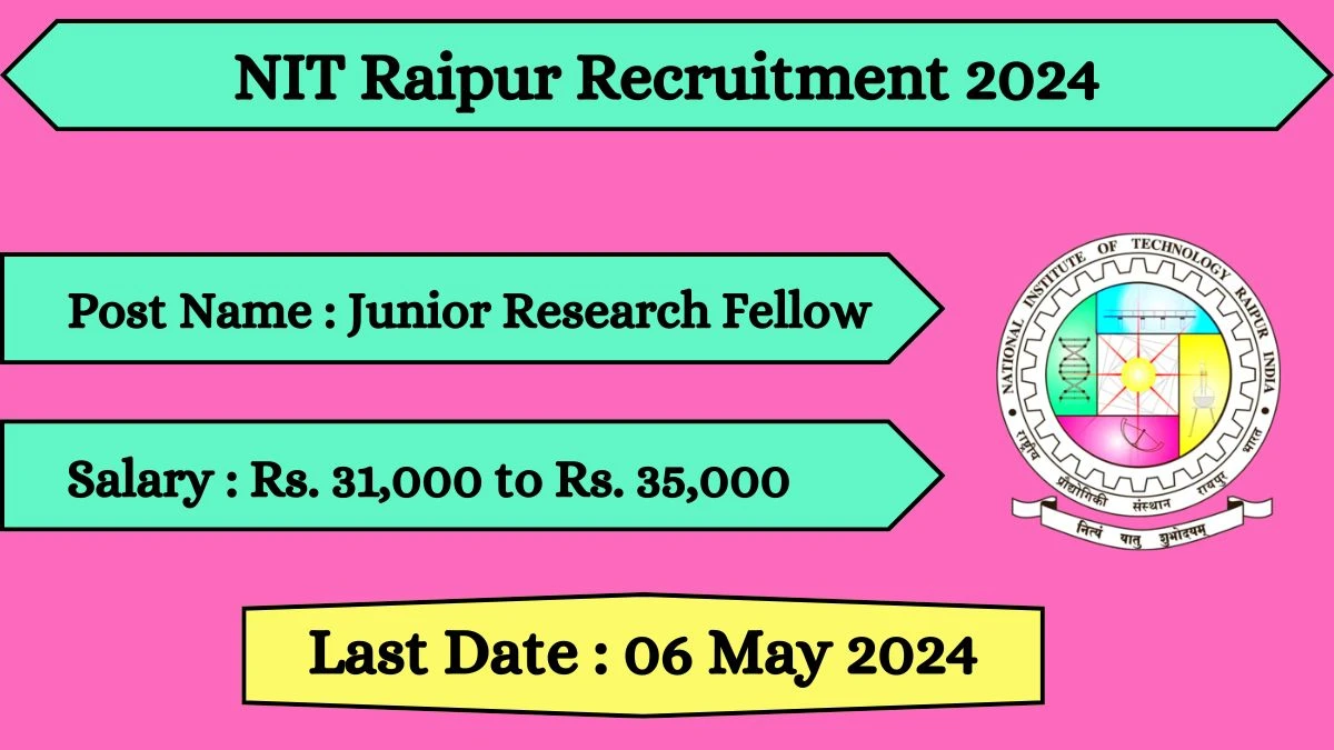 NIT Raipur Recruitment 2024 Check Post, Vacancies, Salary, And How To Apply