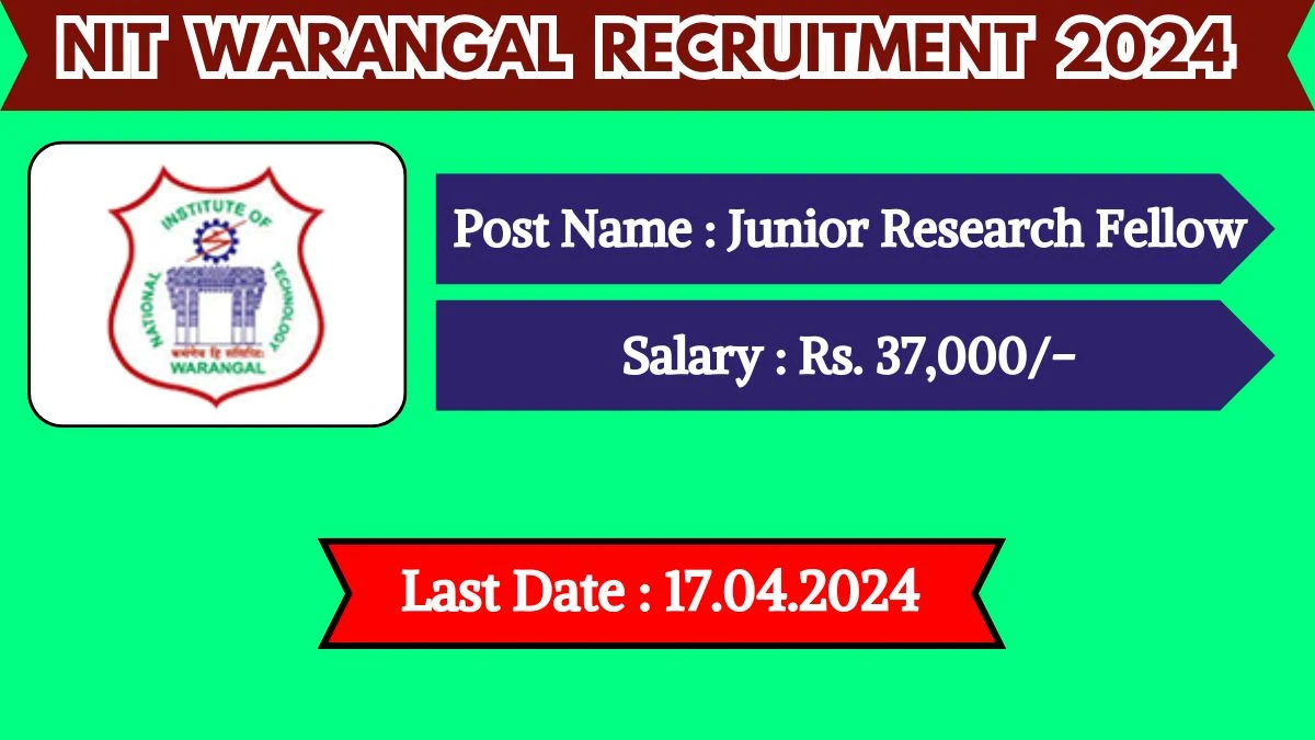 NIT Warangal Recruitment 2024 Check Post, Age Limit, Qualification, Salary And How To Apply