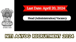 NITI Aayog Recruitment 2024 Check Post, Salary, Age, Qualification And How To Apply