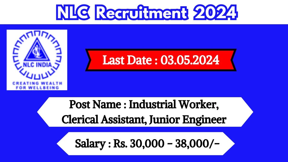 NLC Recruitment 2024 New Notification Out, Check Post, Vacancies, Salary, Qualification, Age Limit and How to Apply